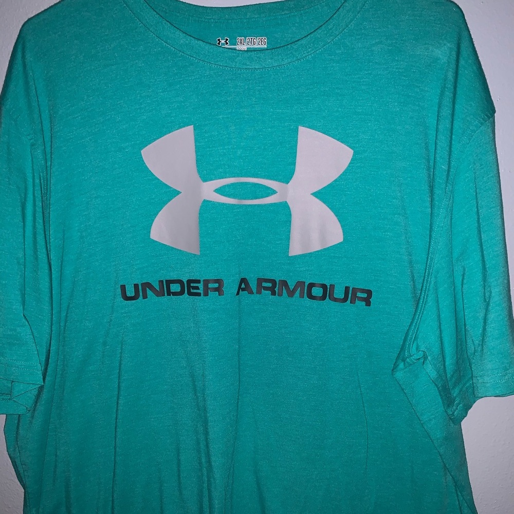 Used Aqua Under Armour Shirt Gently Used XXL
